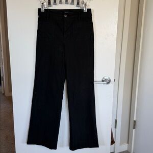 Lizzie high-rise patch-pocket wide-leg pant in Black